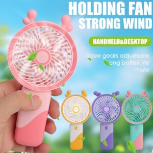 Rechargeable Mini Handy Rabbit Style Fan with 3 Speed Settings