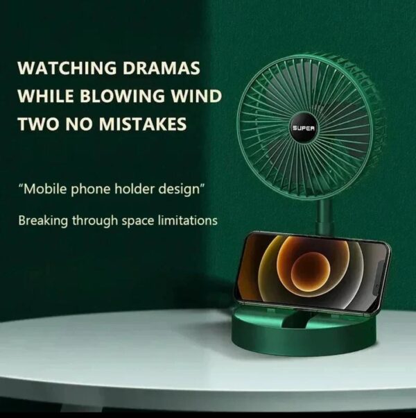 A USB rechargeable mini fan that is foldable and portable, featuring a telescopic design - Image 11