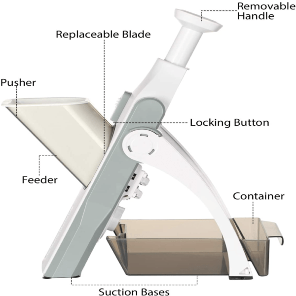 Mandoline Slicer Safe Vegetable Cutter Multi-purpose Food Vegetable Slicer for Kitchen. - Image 5