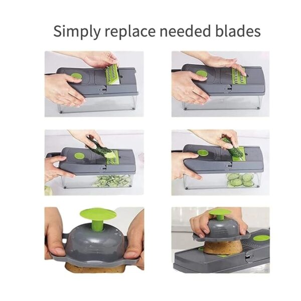 14 in 1 Vegetable Chopper Veggie Slicer Good Quality Big Size - Image 5