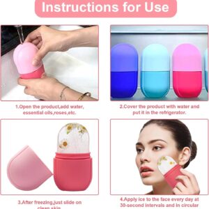 Ice Roller for Face and Eye, Silicone Ice Mold Face Massage, Facial Beauty Ice Roller Skin Care Tools.