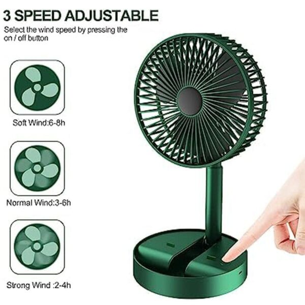 A USB rechargeable mini fan that is foldable and portable, featuring a telescopic design - Image 7