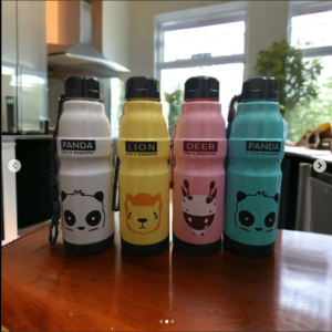 Animal Water Bottle 4 Designs, Random Colour.