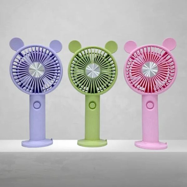 Rechargeable Handy Fan with Bear Ears (Mix/Random colour)