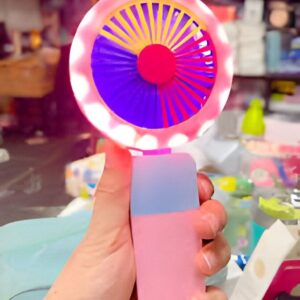 Rechargeable Handy 🌈 Sharp Lightening Effect Fan with 2 Speed Control (Mix/Random colour)