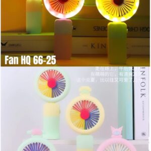 Rechargeable Handy 🌈 Sharp Lightening Effect Fan with 2 Speed Control (Mix/Random colour)