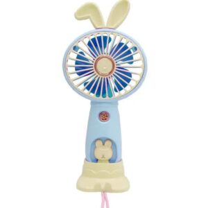 Rechargeable Mini Handy Rabbit Style Fan with 3 Speed Settings