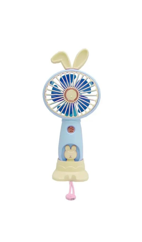 Rechargeable Mini Handy Rabbit Style Fan with 3 Speed Settings - Image 3