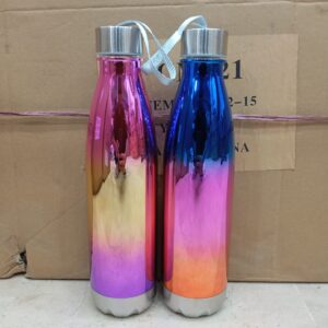 Super Stylish Colorful Stainless Steel Water, Thermal Sport Chilly Creative Multicolour Bottle 500ML.