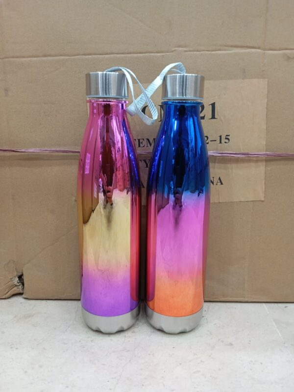 Super Stylish Colorful Stainless Steel Water, Thermal Sport Chilly Creative Multicolour Bottle 500ML.