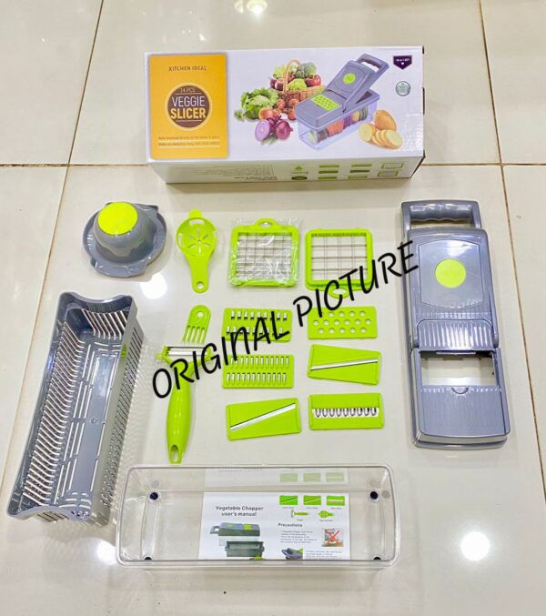 14 in 1 Vegetable Chopper Veggie Slicer Good Quality Big Size - Image 2