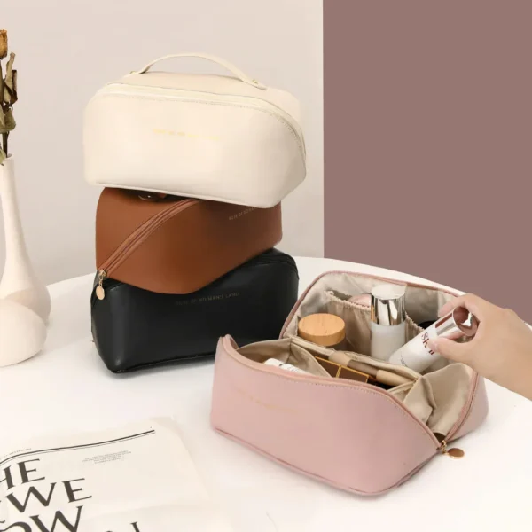 Leather Cosmetic Pouch. (Black, brown & White) Available Colours. - Image 10