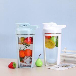 500ml Sport Shaker Bottle with Lid Flip Cover Precise Scale Leak-proof Protein Shakes Water.