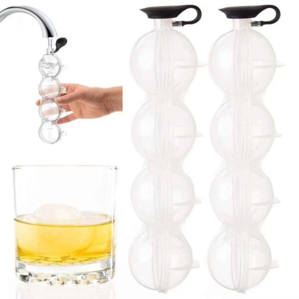 4-Cell Ice Cube Maker DIY Ice Ball Molds