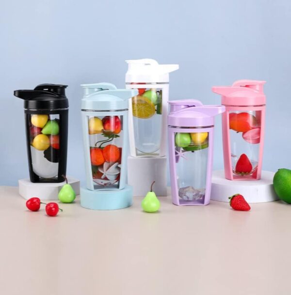 500ml Sport Shaker Bottle with Lid Flip Cover Precise Scale Leak-proof Protein Shakes Water. - Image 4