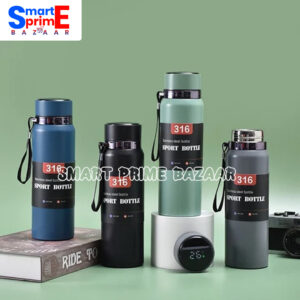 Smart Water Bottle with LED Temperature Display, Double Wall Insulation, Keeps Drinks Hot/Cold for 24 Hours