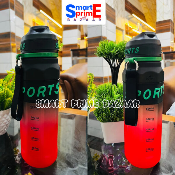 900 ML Plastic Sports Bottle, High Quality. Random Colour. - Image 4